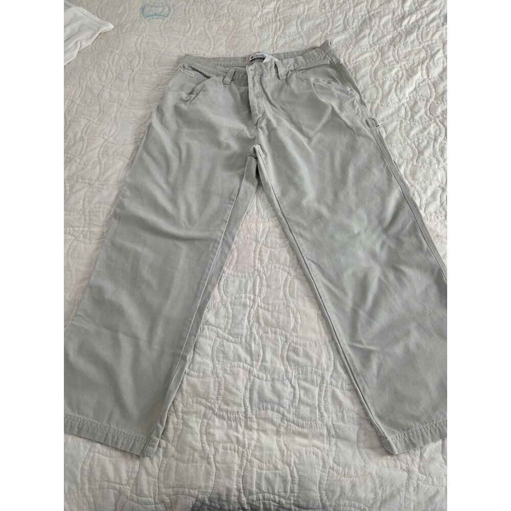Men's 36x28 Actual Columbia Carpenter Utility Pants Tan Beige Rugged Hiking Work